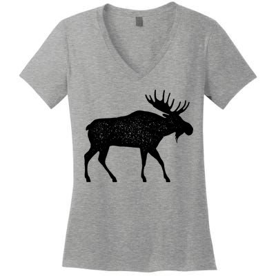 Vintage Moose Women's V-Neck T-Shirt