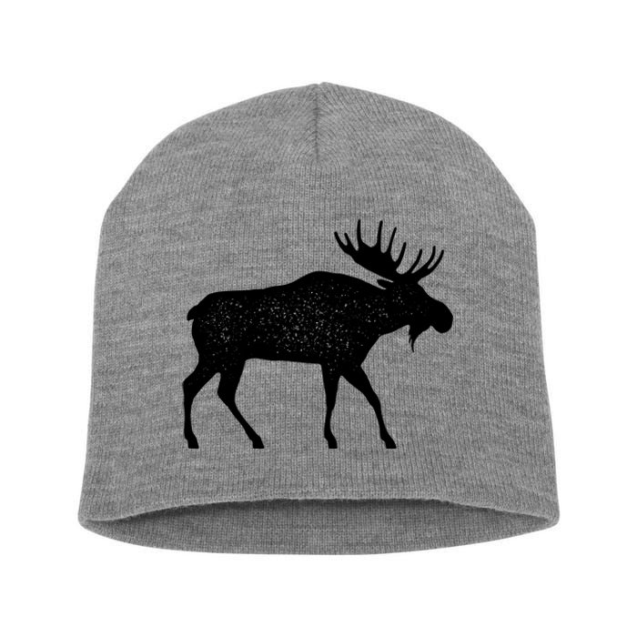 Vintage Moose Short Acrylic Beanie