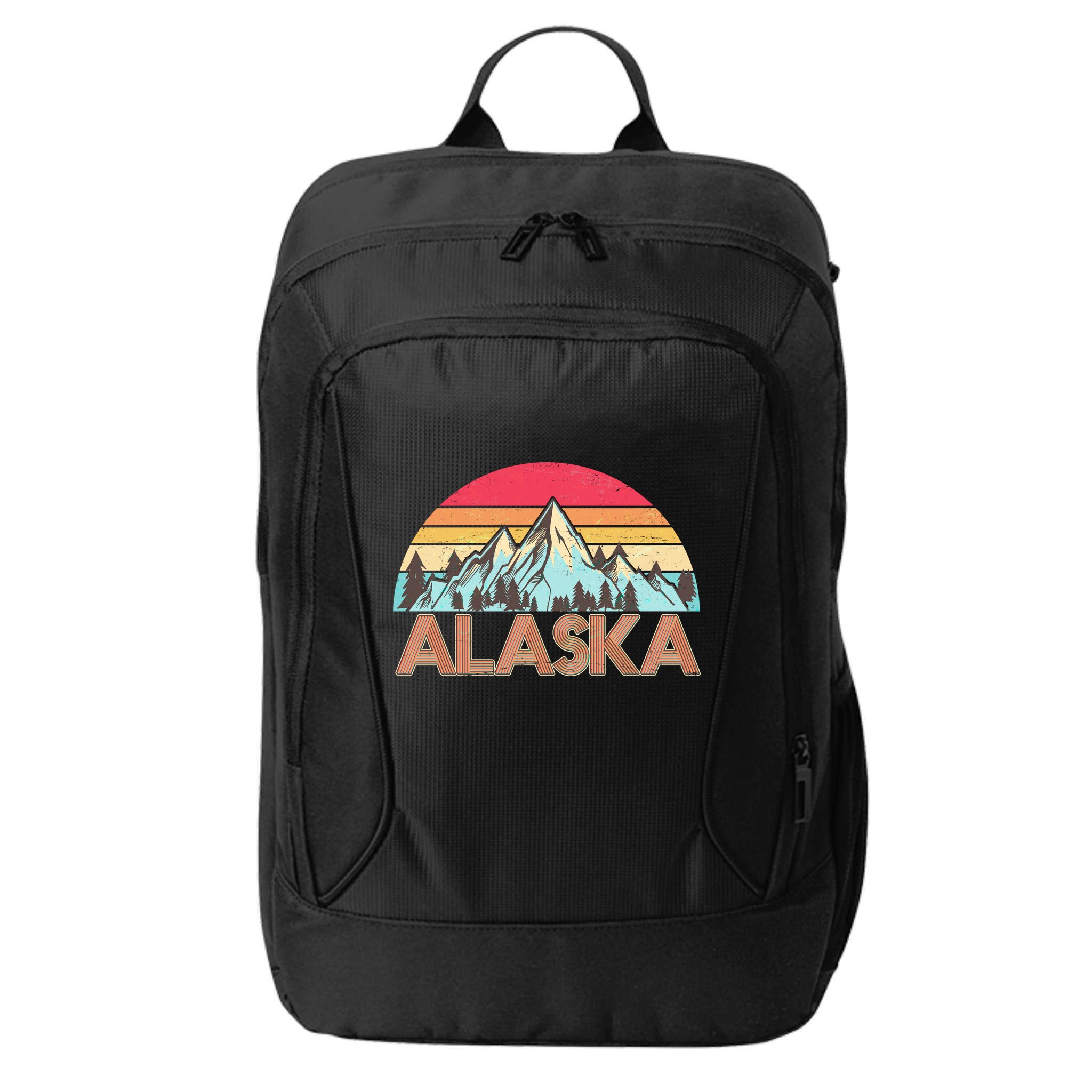Vintage Mountains Of Alaska City Backpack