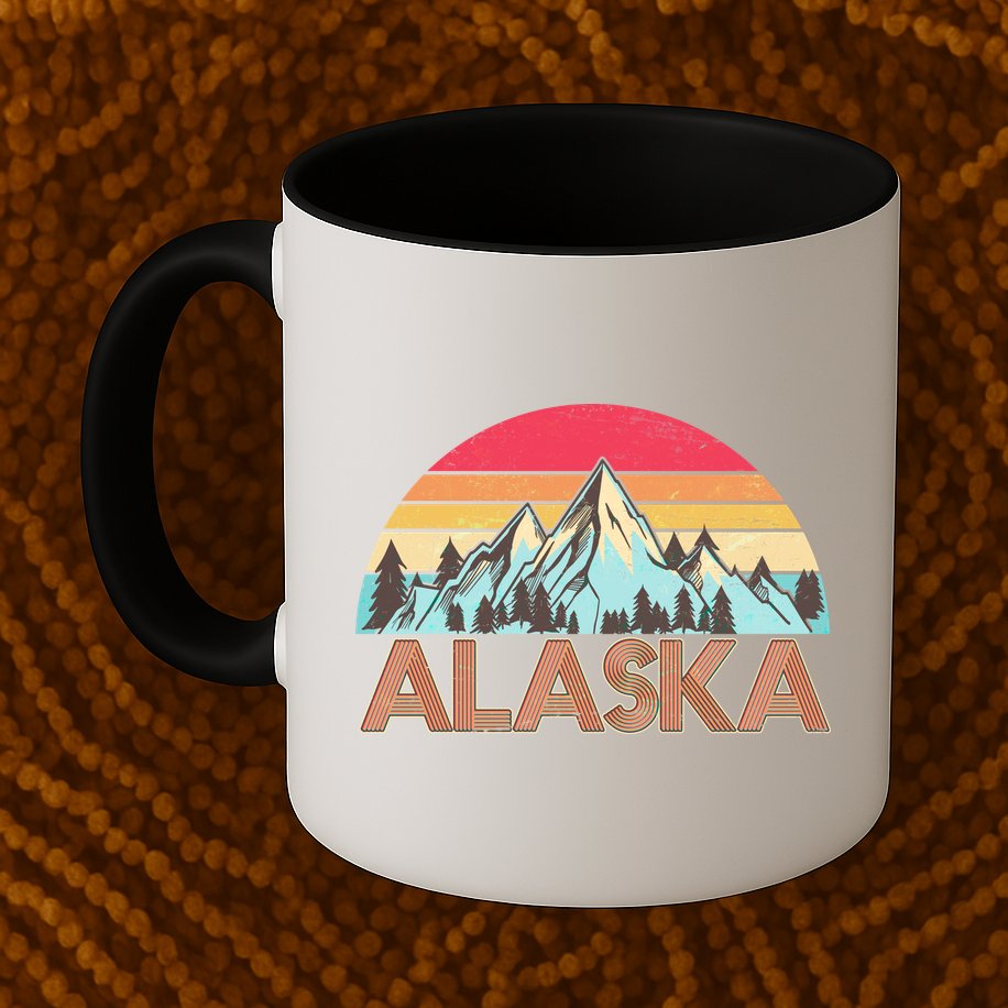 Vintage Mountains Of Alaska Mug