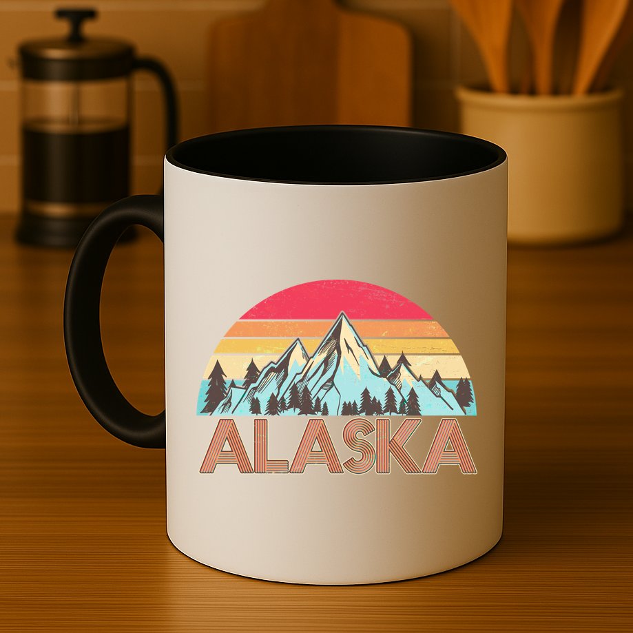 Vintage Mountains Of Alaska Mug