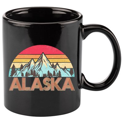 Vintage Mountains Of Alaska 11oz C Handle Ceramic Mug