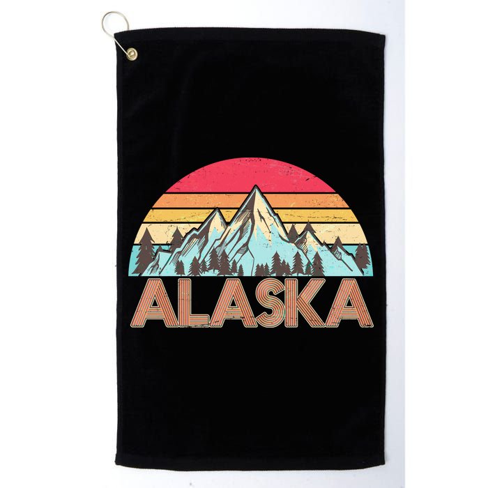 Vintage Mountains Of Alaska Golf Towel