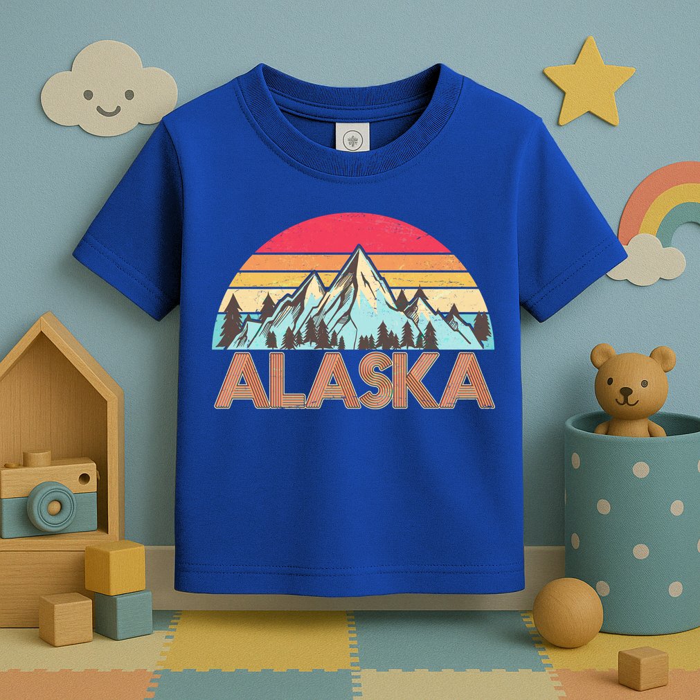 Vintage Mountains Of Alaska Toddler T-Shirt
