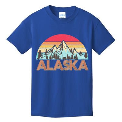 Vintage Mountains Of Alaska Kids T-Shirt