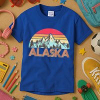 Vintage Mountains Of Alaska Kids T-Shirt