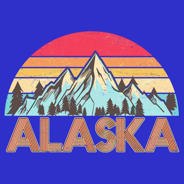 Vintage Mountains Of Alaska Kids T-Shirt