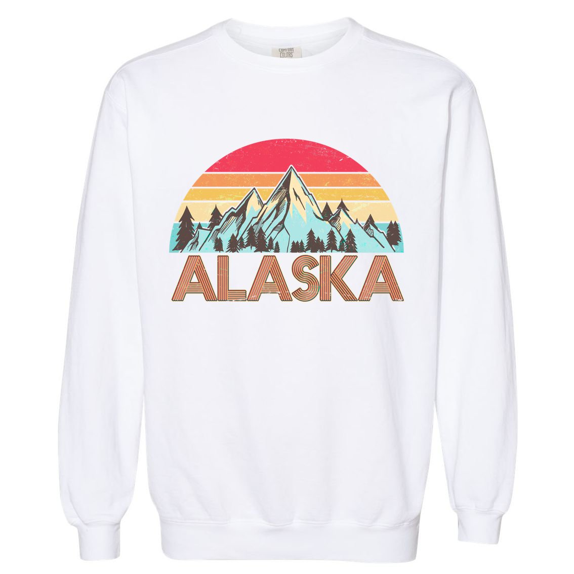 Vintage Mountains Of Alaska Garment-Dyed Sweatshirt