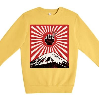 Vintage Mt Fuji Ramen Premium Crewneck Sweatshirt