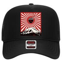 Vintage Mt Fuji Ramen High Crown Mesh Back Trucker Hat