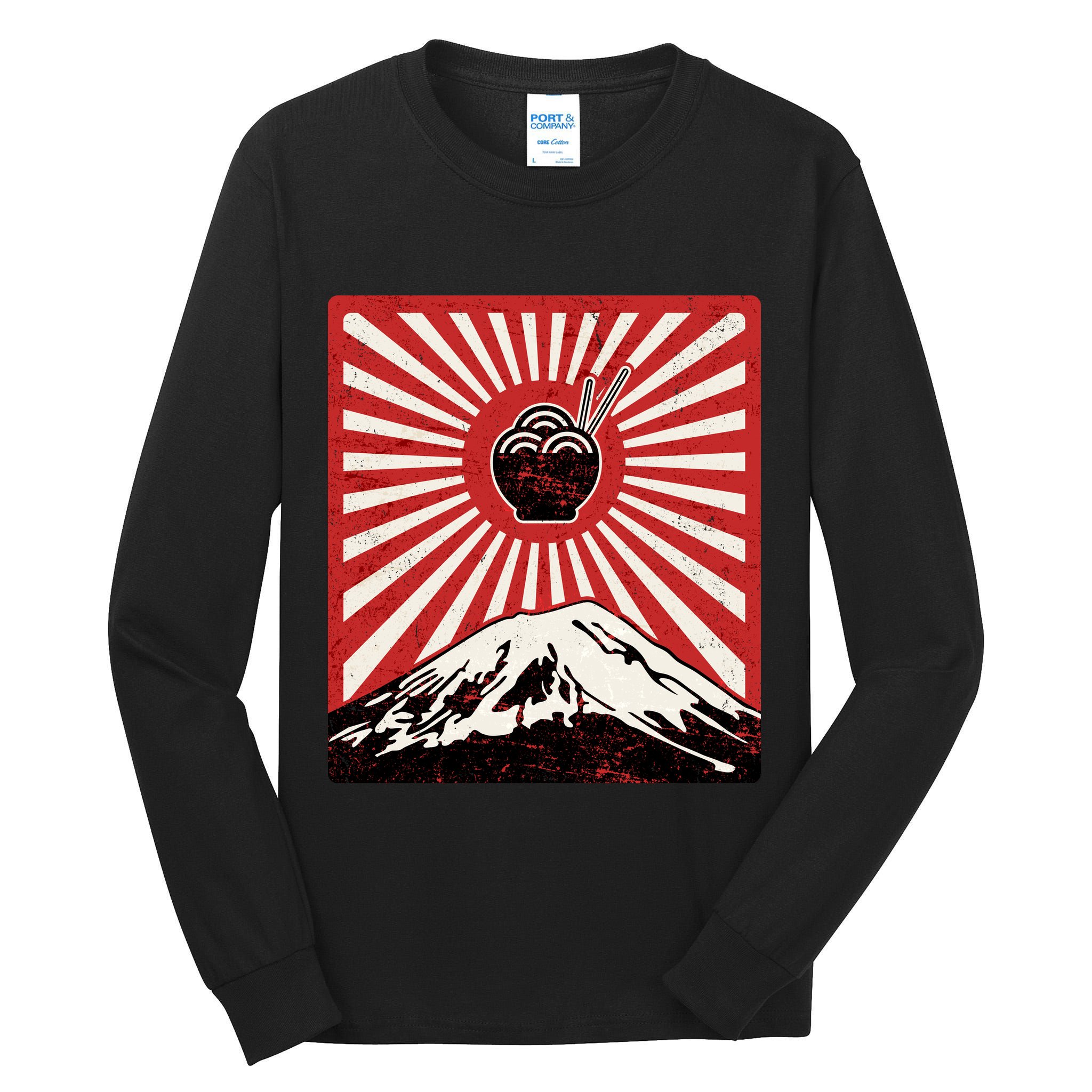 Vintage Mt Fuji Ramen Tall Long Sleeve T-Shirt