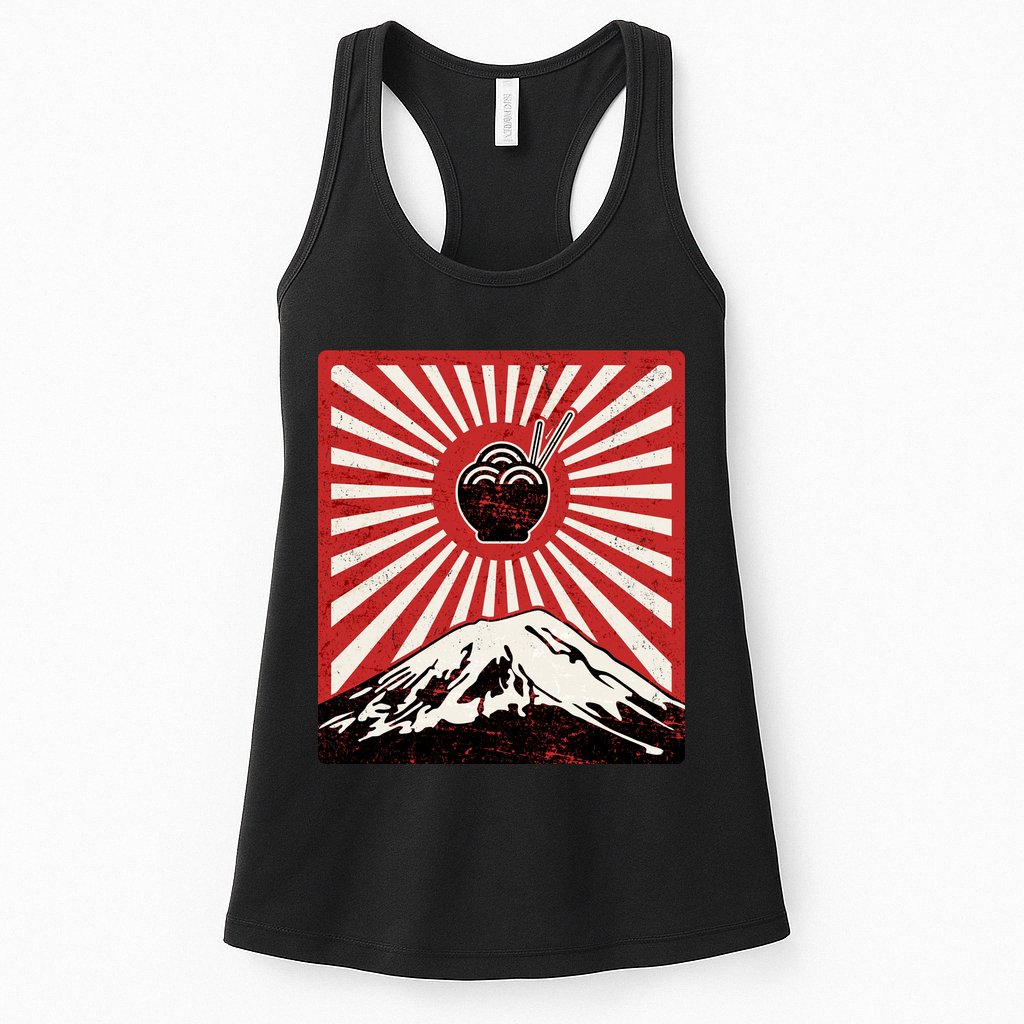 Vintage Mt Fuji Ramen Womens Tank Top