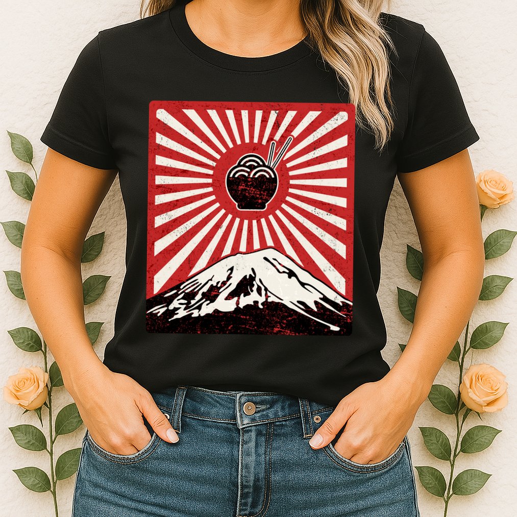 Vintage Mt Fuji Ramen Womens T-Shirt
