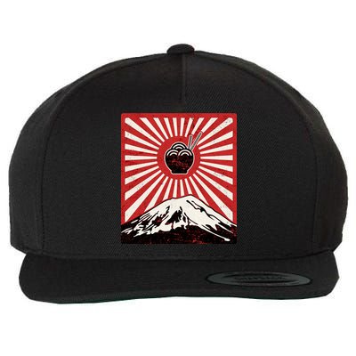 Vintage Mt Fuji Ramen Wool Snapback Cap