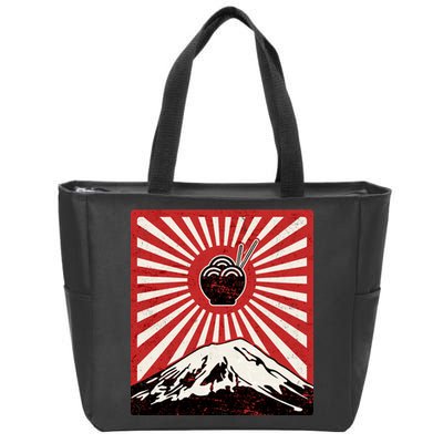 Vintage Mt Fuji Ramen Zip Tote Bag