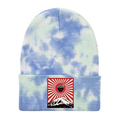 Vintage Mt Fuji Ramen Tie Dye 12in Knit Beanie