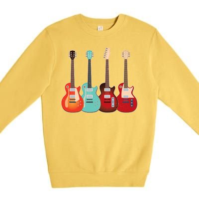 Vintage Multi Guitars Music Premium Crewneck Sweatshirt