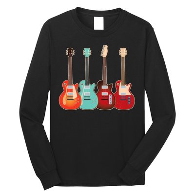 Vintage Multi Guitars Music Long Sleeve Shirt