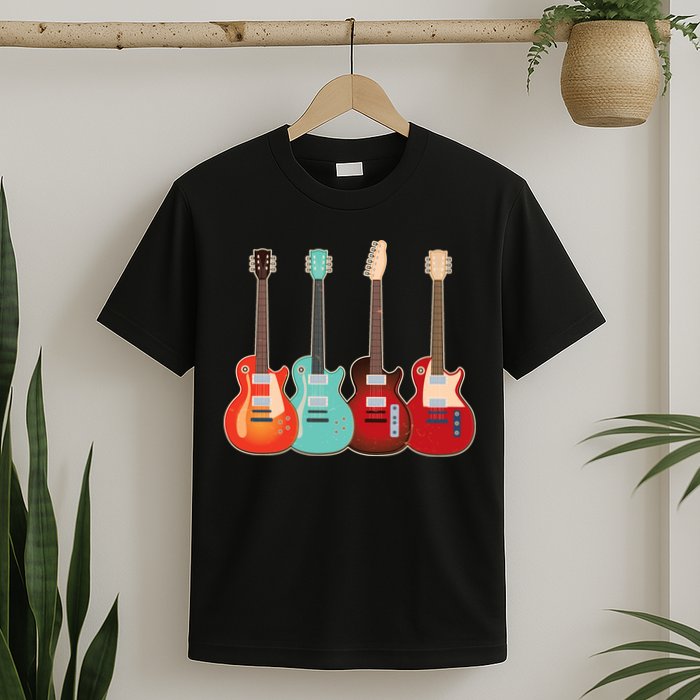 Vintage Multi Guitars Music T-Shirt