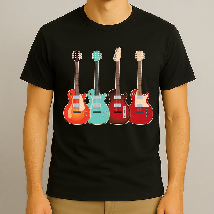 Vintage Multi Guitars Music T-Shirt