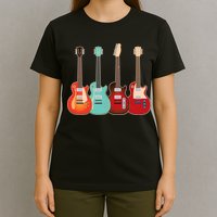 Vintage Multi Guitars Music T-Shirt