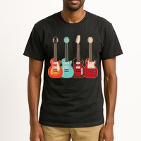Vintage Multi Guitars Music Tall T-Shirt