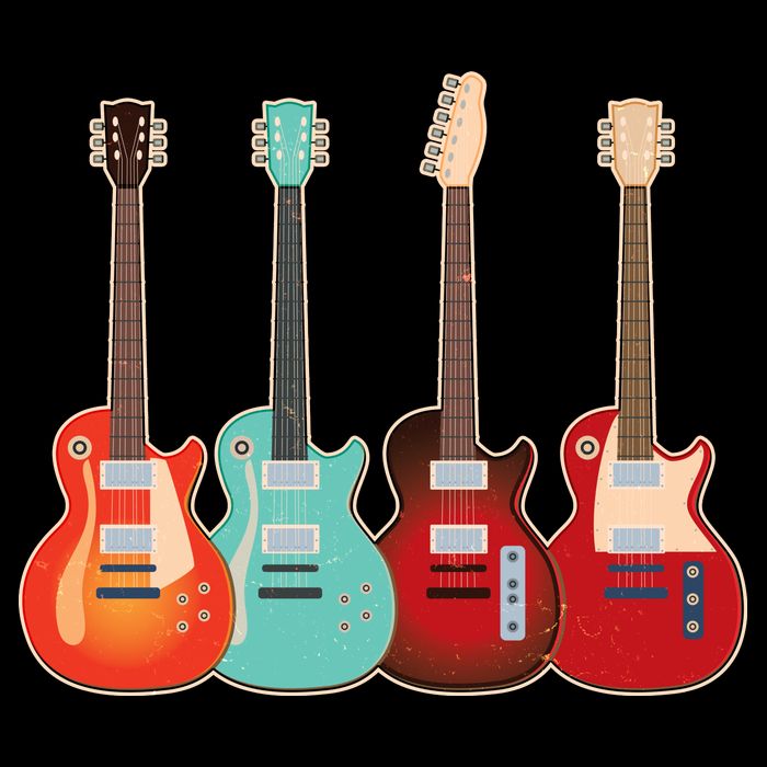 Vintage Multi Guitars Music Backpack