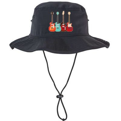 Vintage Multi Guitars Music Bucket Hat