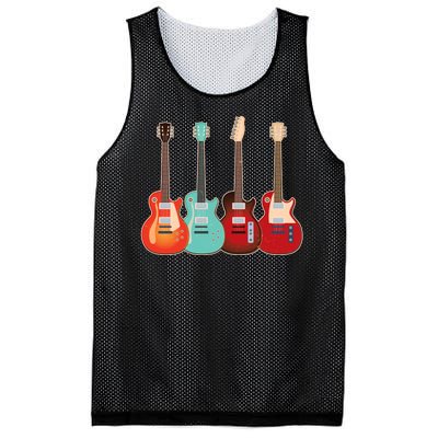 Vintage Multi Guitars Music Mesh Reversible Basketball Jersey Tank