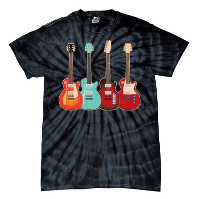 Vintage Multi Guitars Music Tie-Dye T-Shirt