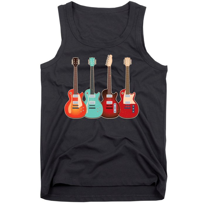 Vintage Multi Guitars Music Tank Top