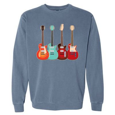 Vintage Multi Guitars Music Garment-Dyed Sweatshirt