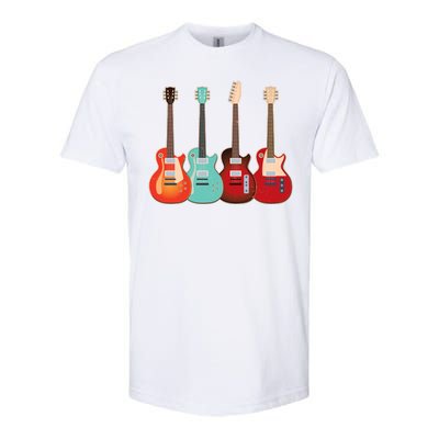 Vintage Multi Guitars Music Softstyle CVC T-Shirt