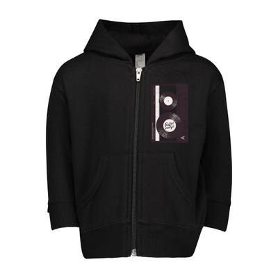 Vintage Music Cassette Tape Classic Toddler Zip Fleece Hoodie