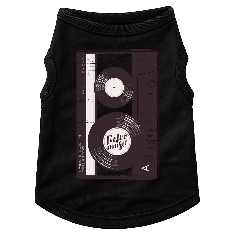 Vintage Music Cassette Tape Classic Doggie Tank