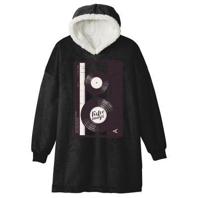 Vintage Music Cassette Tape Classic Hooded Wearable Blanket