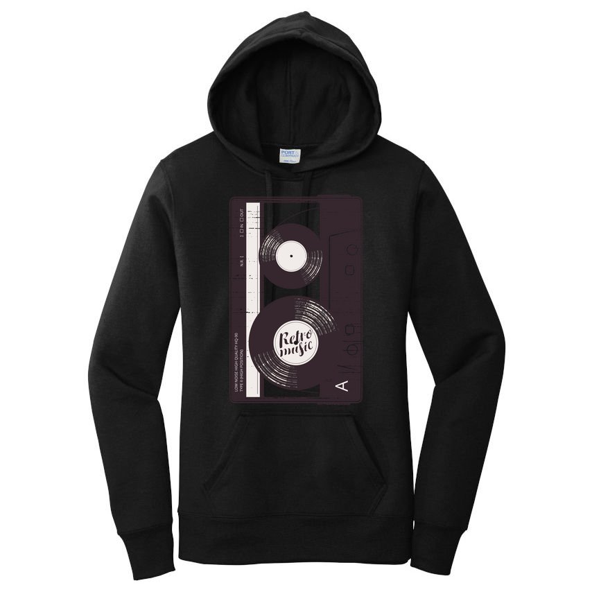 Vintage Music Cassette Tape Classic Women's Pullover Hoodie