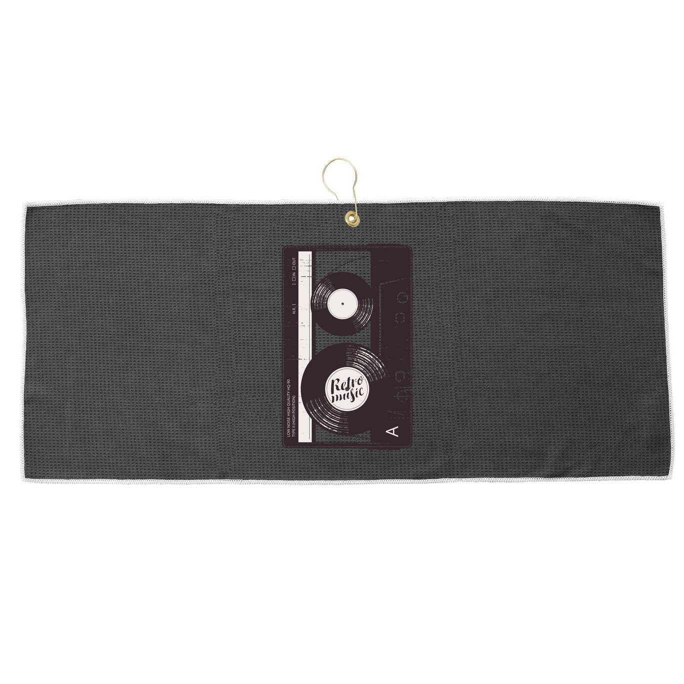 Vintage Music Cassette Tape Classic Large Microfiber Waffle Golf Towel