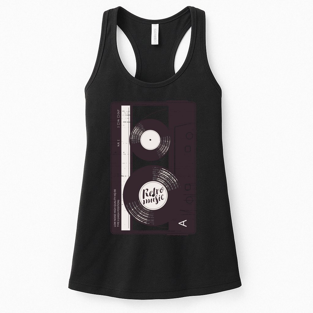 Vintage Music Cassette Tape Classic Womens Tank Top