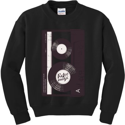 Vintage Music Cassette Tape Classic Kids Sweatshirt