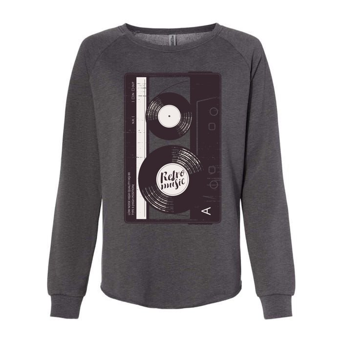 Vintage Music Cassette Tape Classic Womens California Wash Sweatshirt