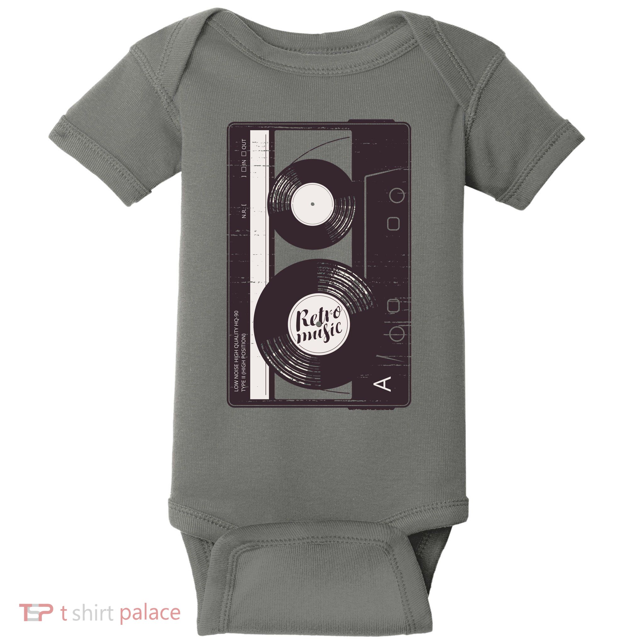 Vintage Music Cassette Tape Classic Baby Bodysuit