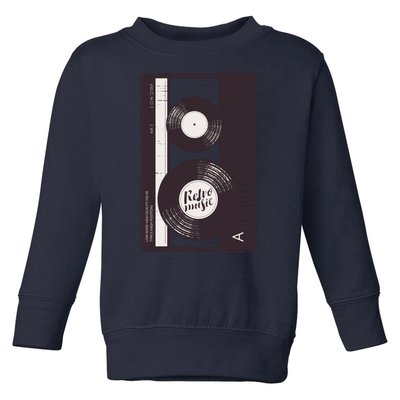 Vintage Music Cassette Tape Classic Toddler Sweatshirt