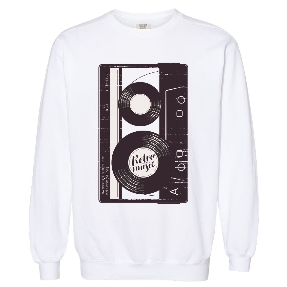 Vintage Music Cassette Tape Classic Garment-Dyed Sweatshirt