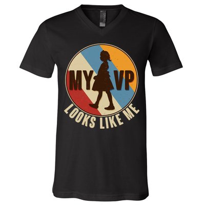 Vintage My VP Looks Like Me Ruby Bridges Emblem V-Neck T-Shirt