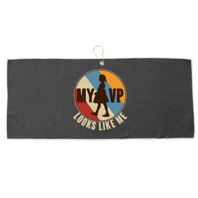 Vintage My VP Looks Like Me Ruby Bridges Emblem Large Microfiber Waffle Golf Towel