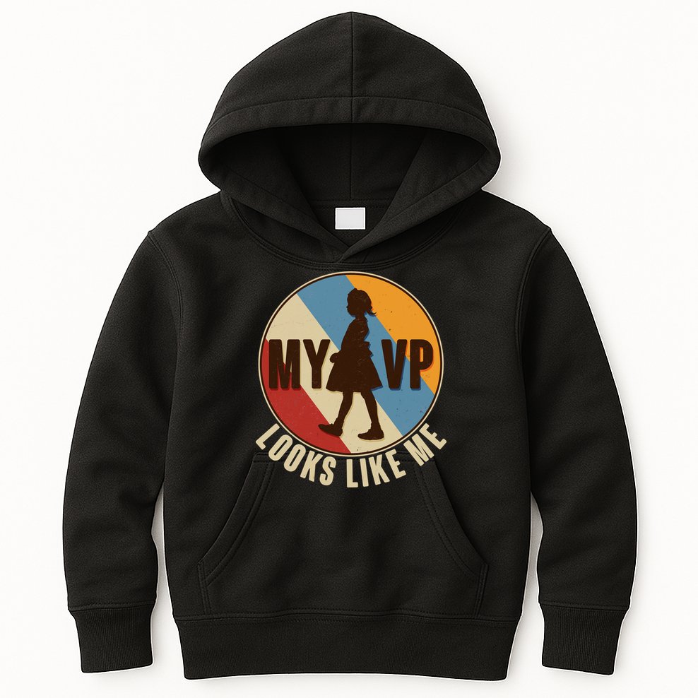 Vintage My VP Looks Like Me Ruby Bridges Emblem Kids Hoodie
