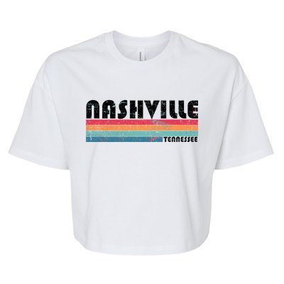 Vintage Nashville Tennessee Bella+Canvas Jersey Crop Tee