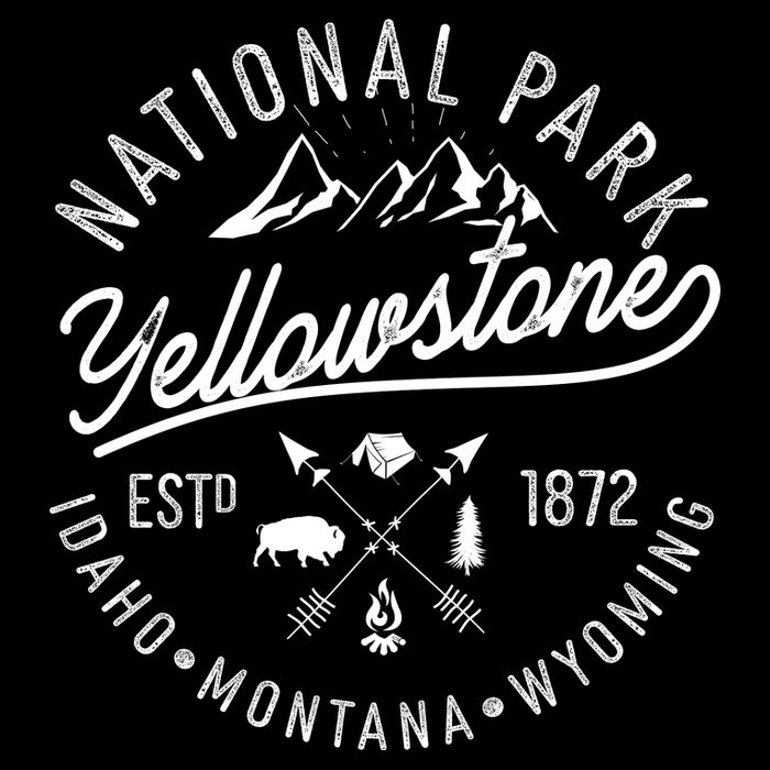 Vintage National Park Yellowstone Estd 1872 Logo Baby Bodysuit