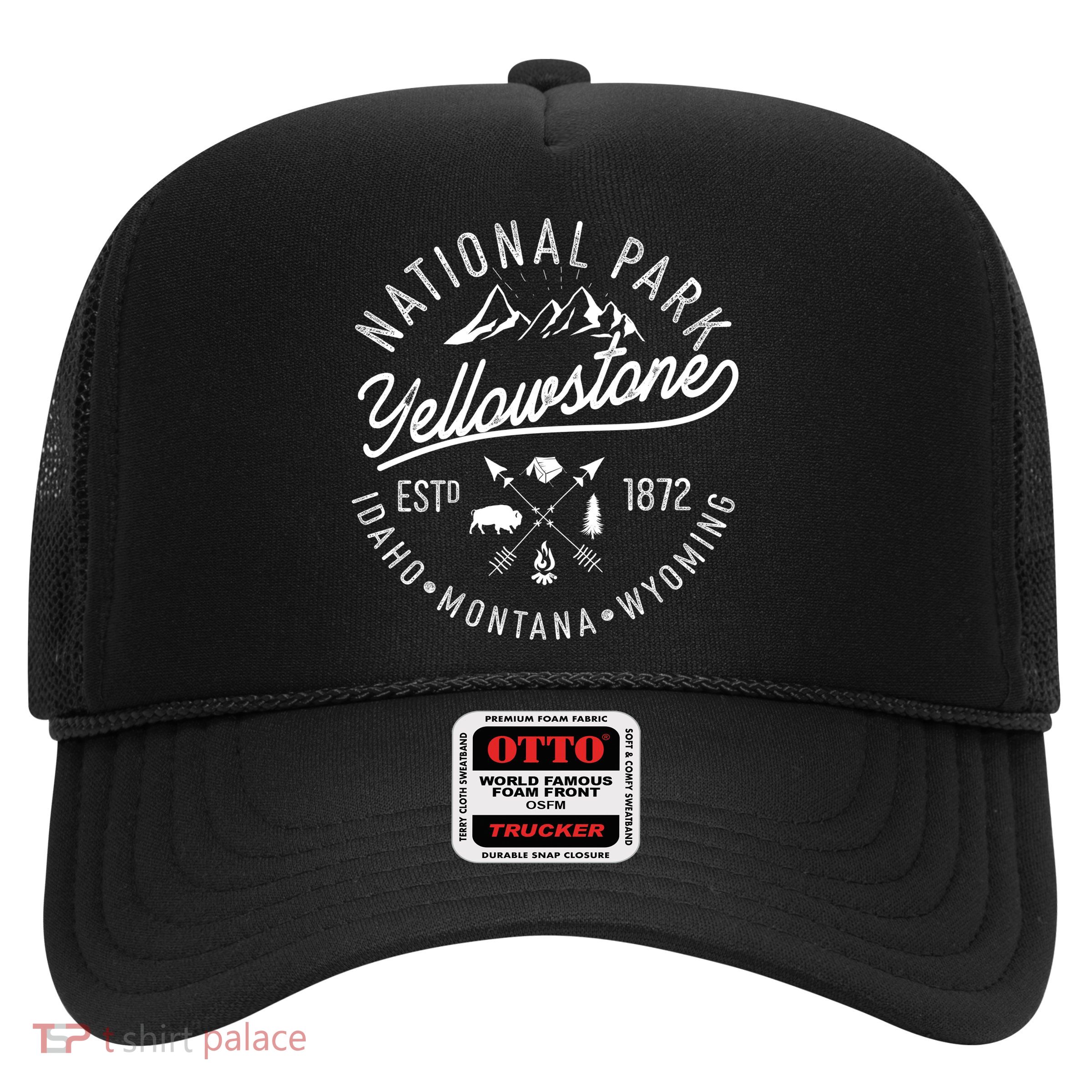 Vintage National Park Yellowstone Estd 1872 Logo Trucker Hat